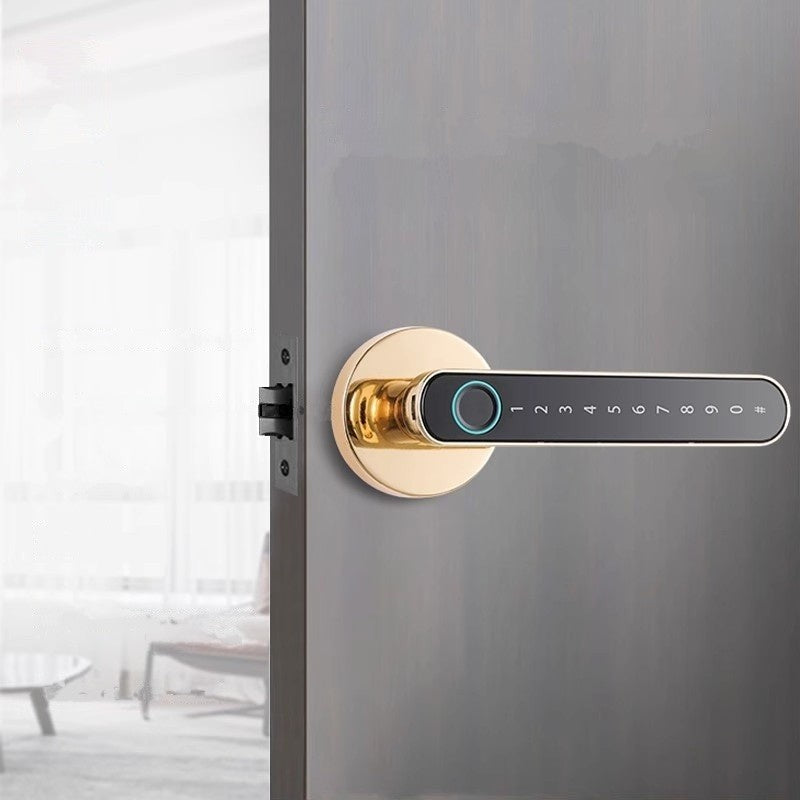 Punch-free Fingerprint Lock Household Wooden Door Smart Lock