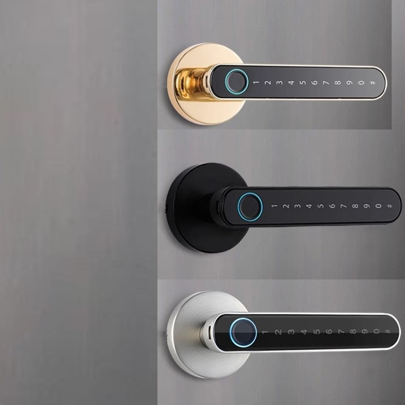 Punch-free Fingerprint Lock Household Wooden Door Smart Lock